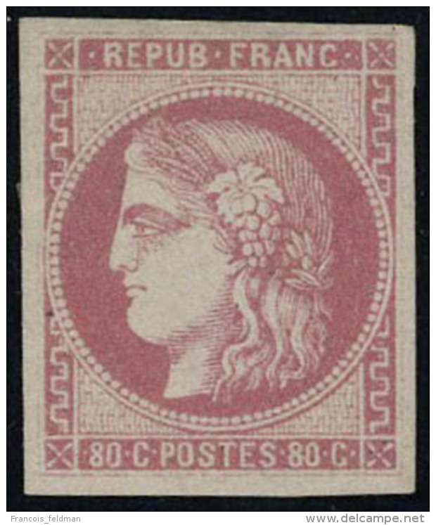 Neuf Avec Charni&egrave;re N&deg; 49, 80c Rose, T.B. Sign&eacute; Calves - Other & Unclassified