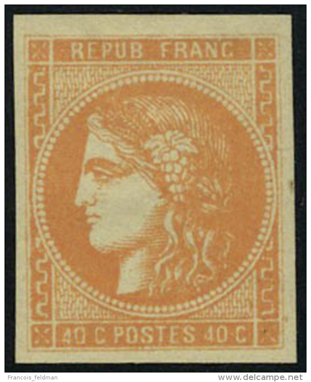 Neuf Avec Charni&egrave;re N&deg; 48a, 40c Orange Vif, Nuance Soutenue, T.B. - Autres & Non Classés