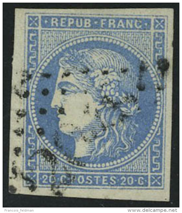 Oblit&eacute;r&eacute; N&deg; 45A, 20c Bleu, Type II, Report 1, T.B. - Other & Unclassified