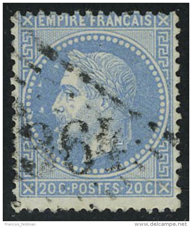 Oblit&eacute;r&eacute; N&deg; 29Bc, 20c Bleu Vari&eacute;t&eacute; Aux Abeilles T.B. Sign&eacute; Brun - Autres & Non Classés