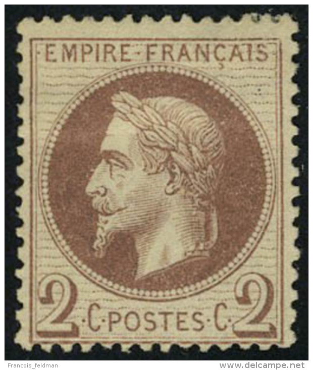 Neuf Avec Charni&egrave;re N&deg; 26Aa, 2c Chocolat Type I T.B. - Autres & Non Classés