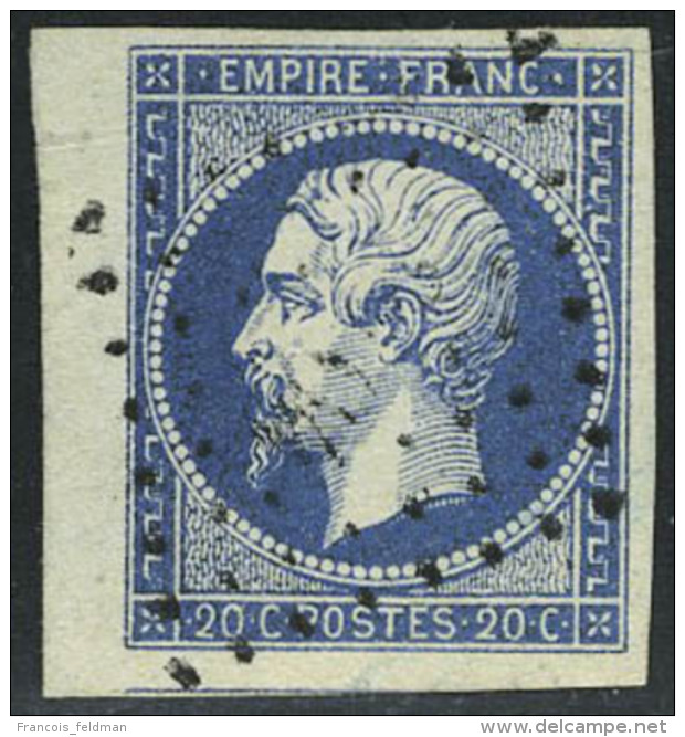 Oblit&eacute;r&eacute; N&deg; 14Ab, 20c Bleu Noir, 3 Belles Marges Dont 1 Voisin + Bdf, Luxe - Other & Unclassified