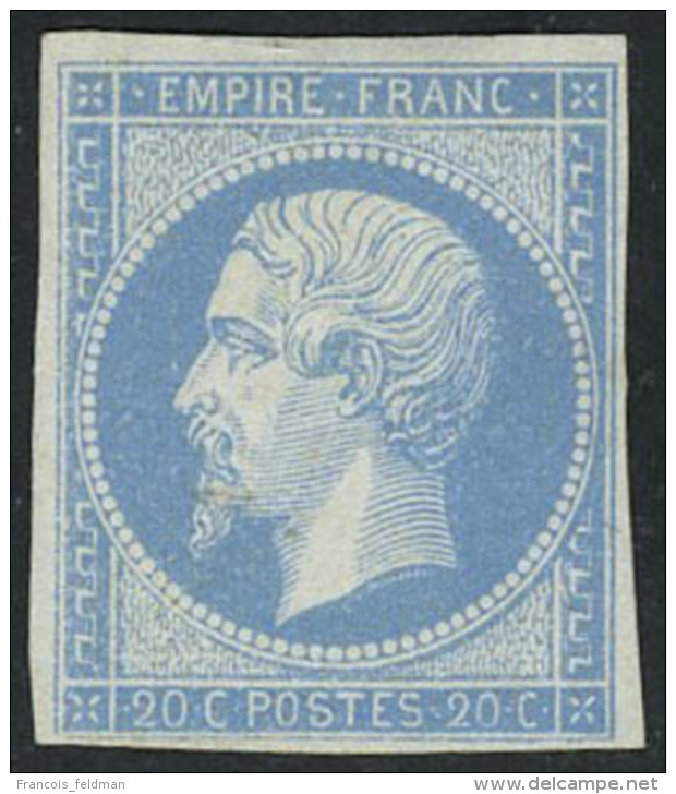 Neuf Sans Gomme N&deg; 14A, 20c Bleu Type I, T.B. - Other & Unclassified