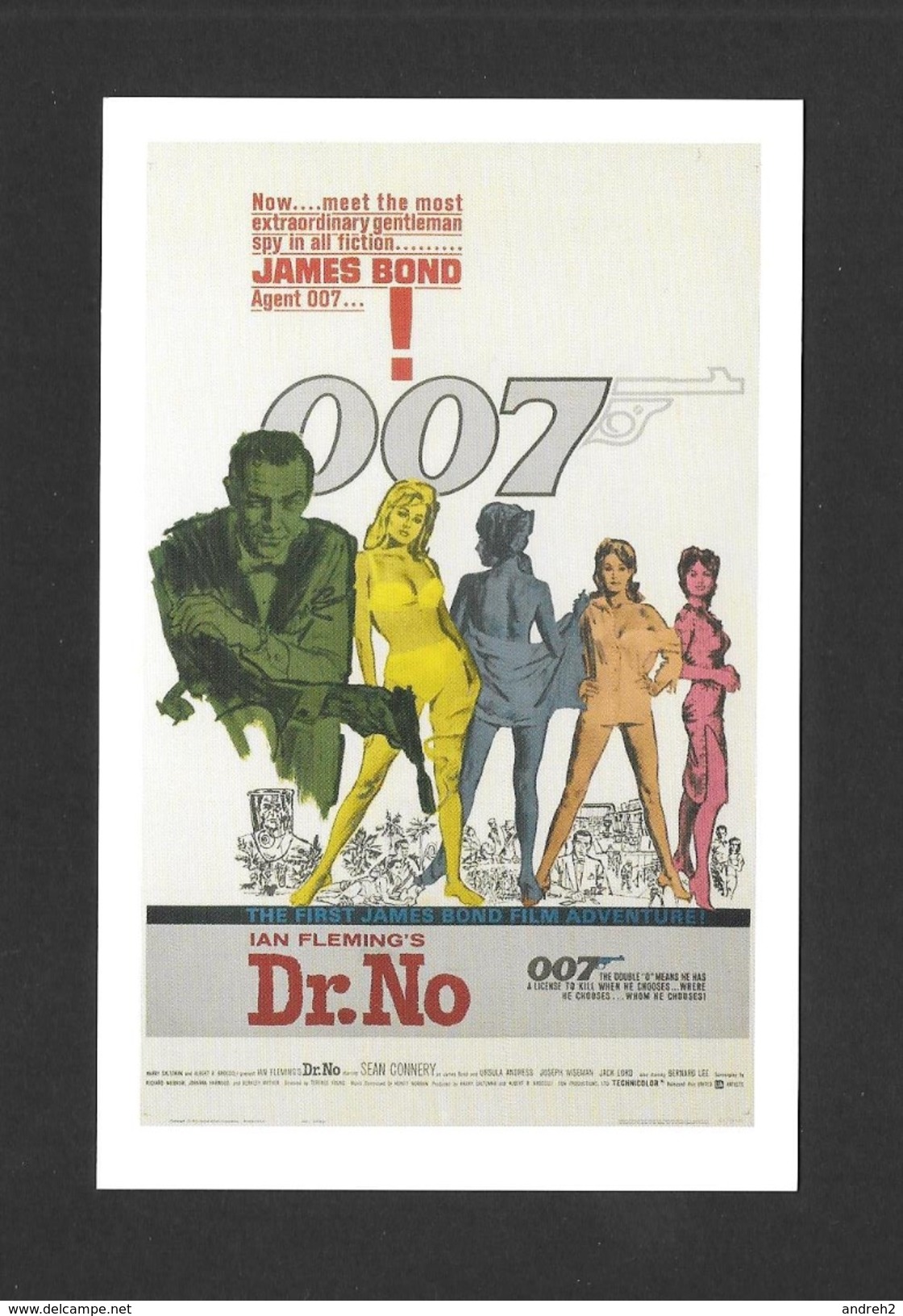 AFFICHES - CARTE POSTALE - CINÉMA - JAMES BOND AGENT 007 - THE FIRST JAMES BOND FILM IAN FLEMING'S DR.NO (1962) - Affiches Sur Carte