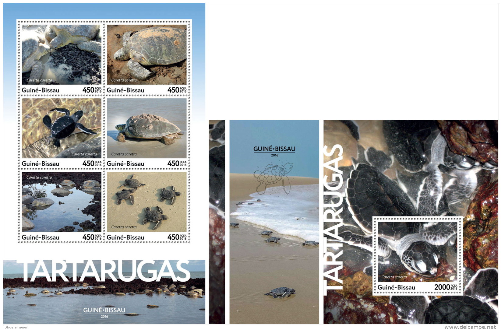 GUINEA BISSAU 2016 ** Turtles Schildkröten Tortues M/S+S/S - OFFICIAL ISSUE - A1708 - Schildkröten