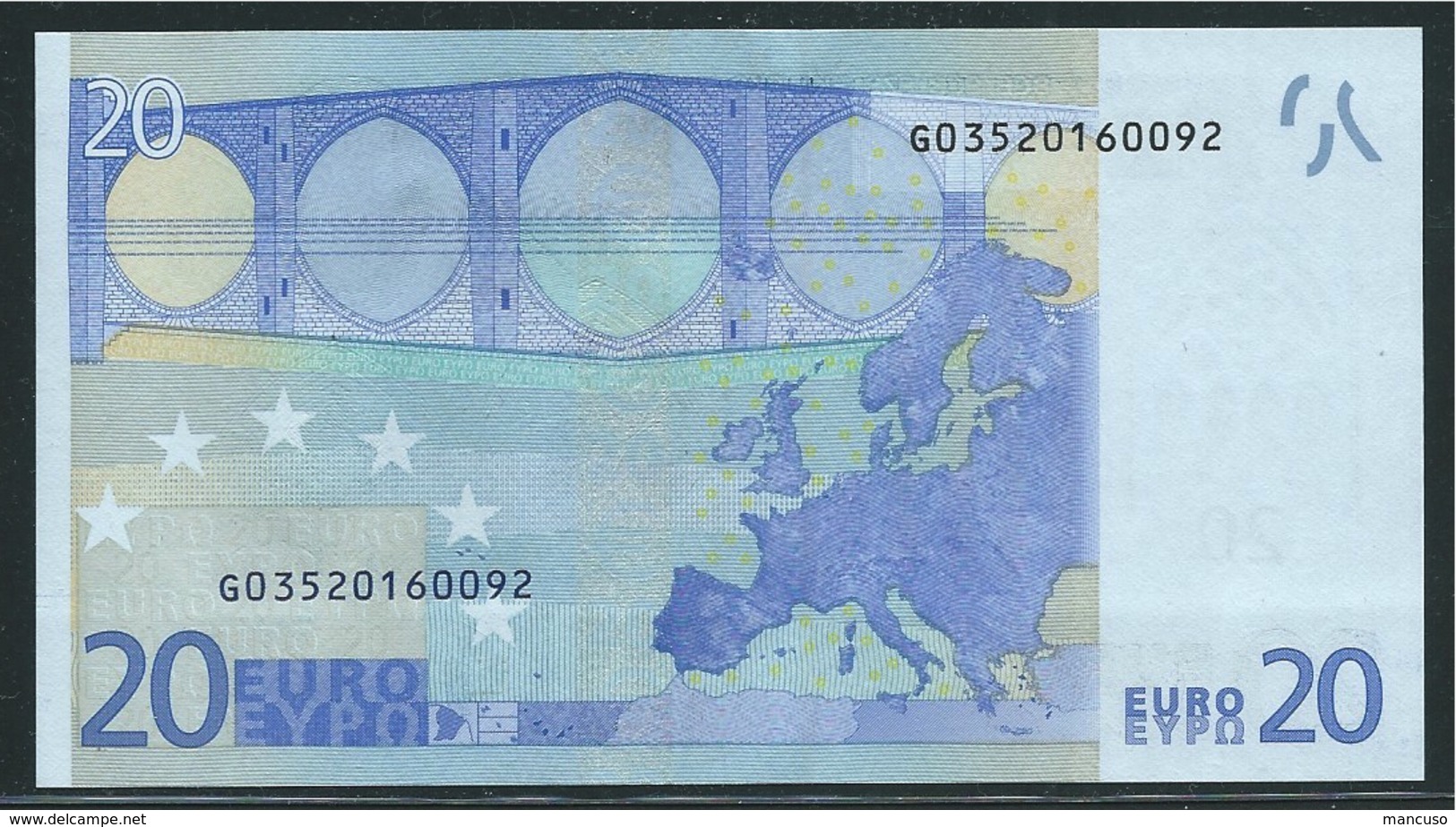 RR G CIPRO 20 EURO R031 A1 FIRST POSITION DRAGHI  AUNC - 20 Euro