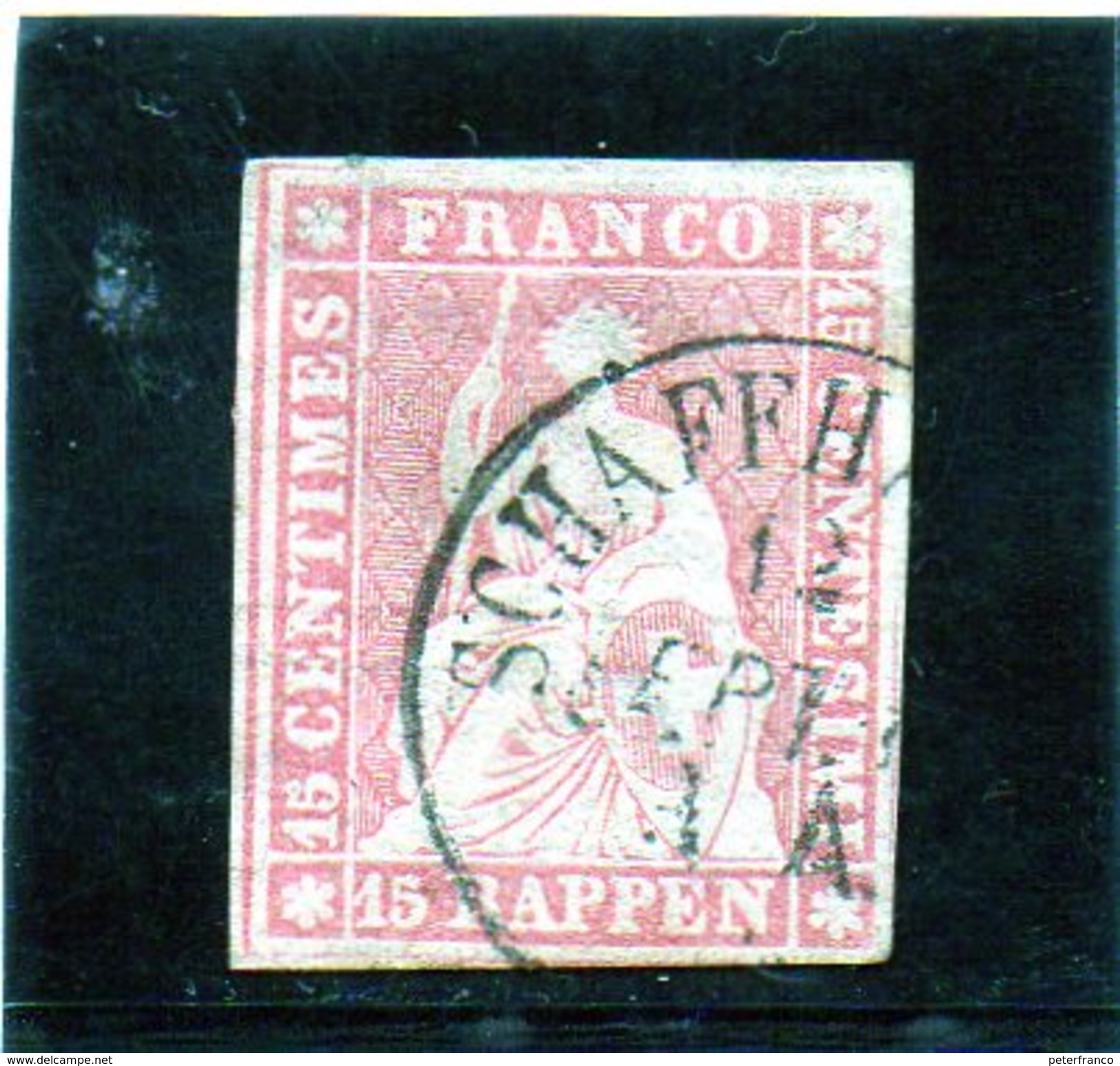 B - Svizzera 1857 - Elvezia Seduta - 1843-1852 Poste Federali E Cantonali