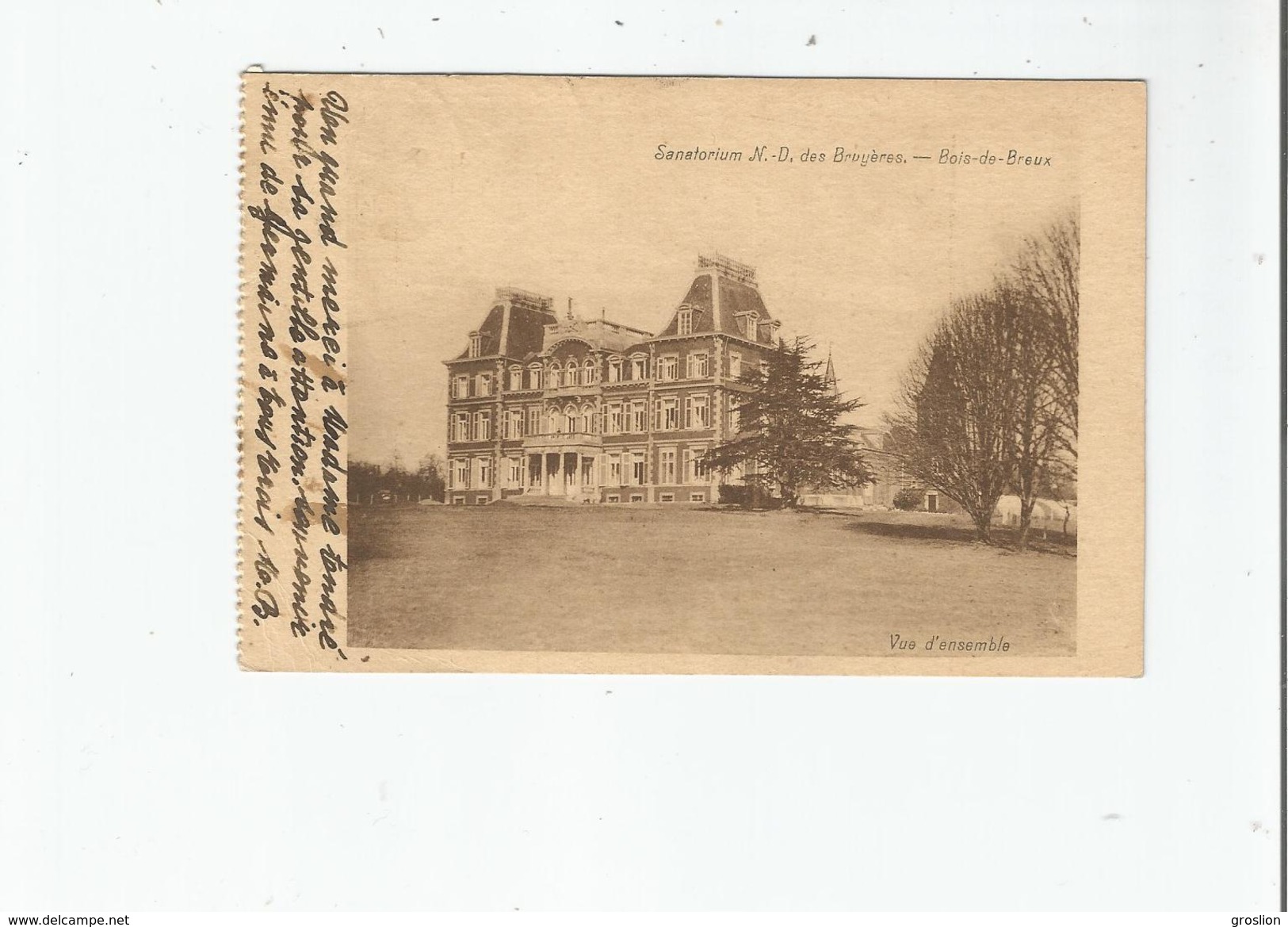 BOIS DE BREUX (GRIVEGNEE)  SANATORIUM N D DES BRUYERES 1932 VUE D'ENSEMBLE - Other & Unclassified