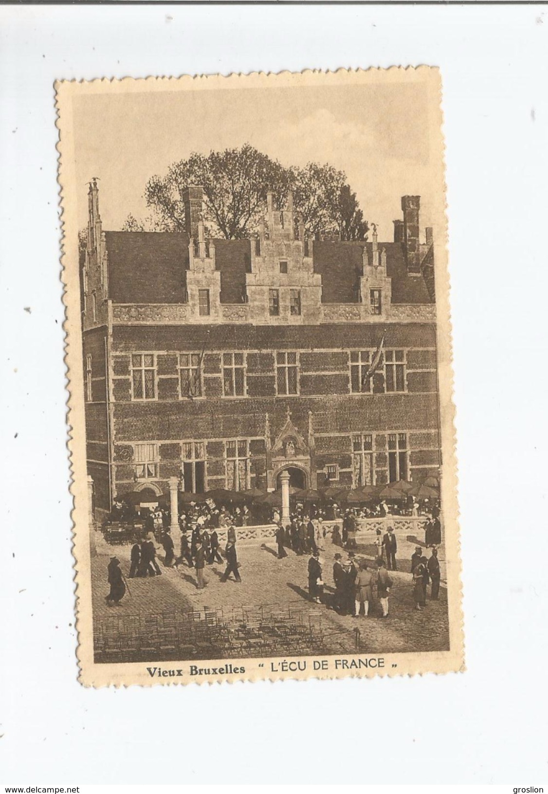 VIEUX BRUXELLES "L'ECU DE FRANCE" 1935 - Cafés, Hoteles, Restaurantes