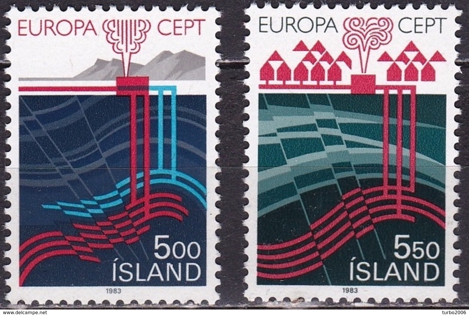 Danisch-Island 1983 Europe CEPT Great Inventions Complete MNH Set Michel 598 / 599 - Nuevos