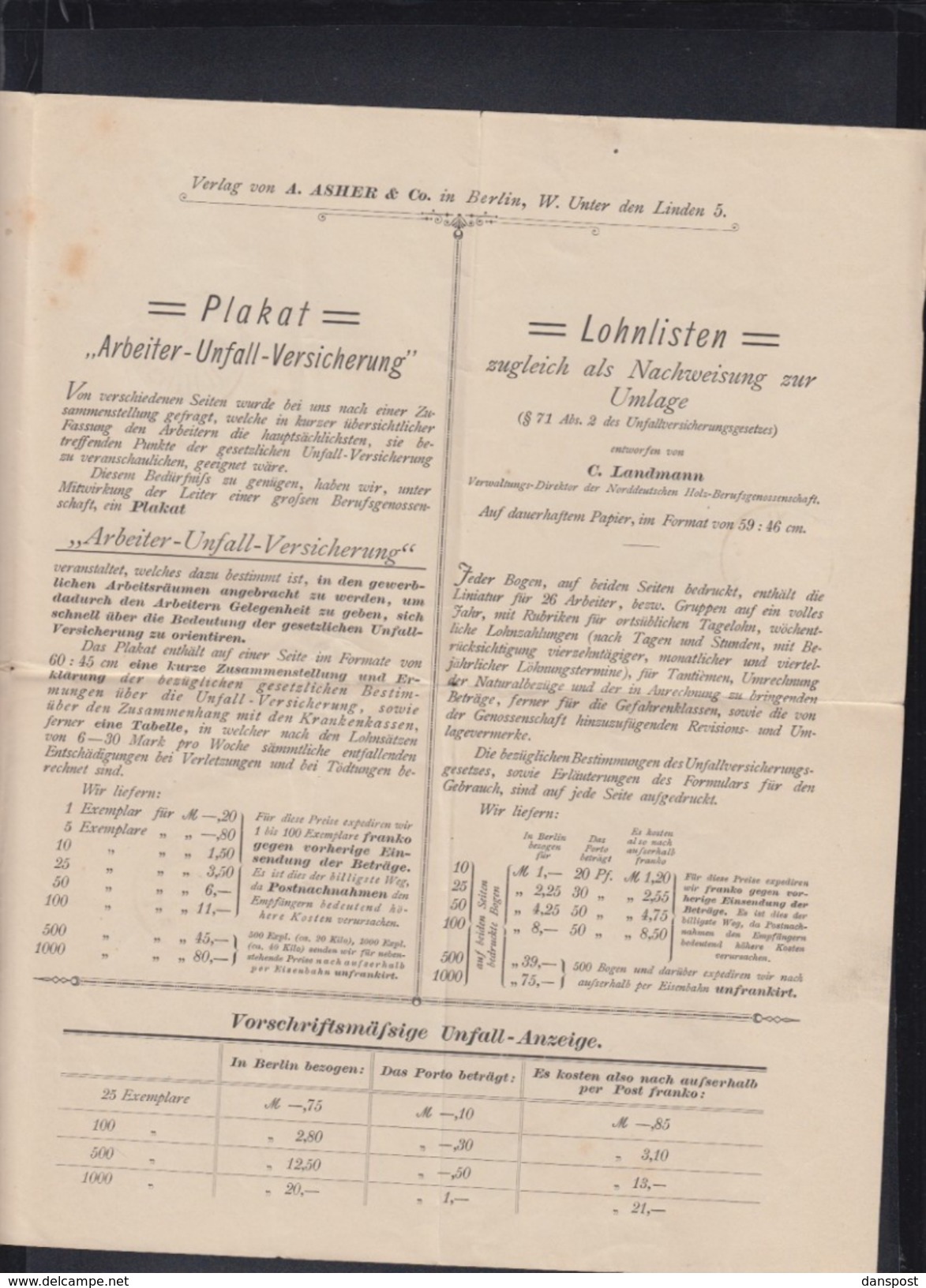 Dt. Reich Faltbrief 1887 Berlin Nach Bayreuth - Briefe U. Dokumente