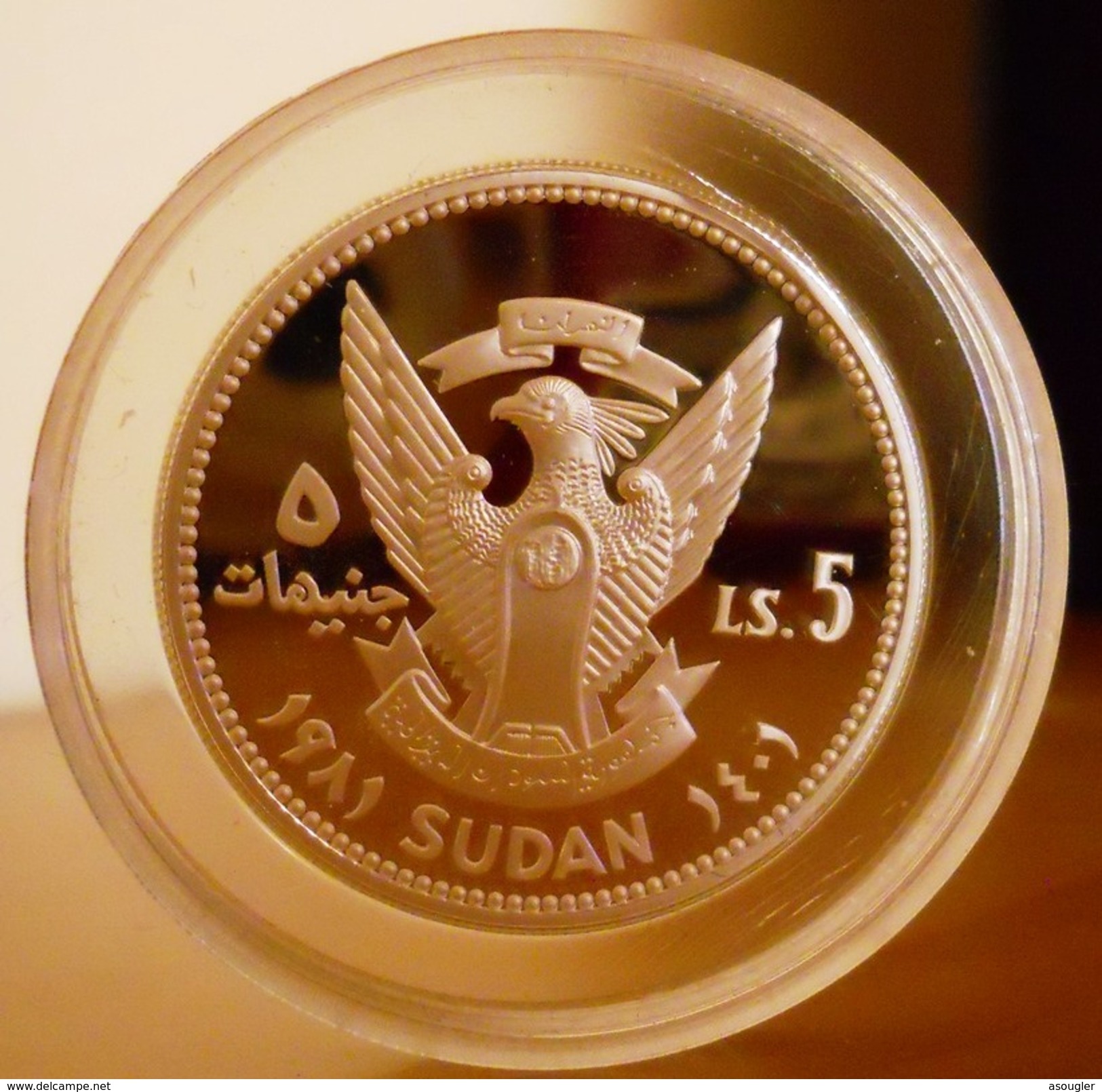 SUDAN 5 POUNDS 1981 SILVER PROOF "International Year Of The Child" Free Shipping Via Registered Air Mail - South Sudan