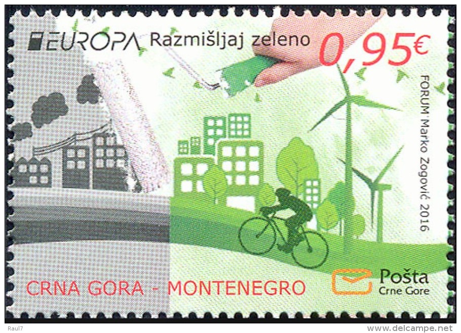 Europa 2016 - Montenegro - Think Green - 1 Val Neufs // Mnh - 2016