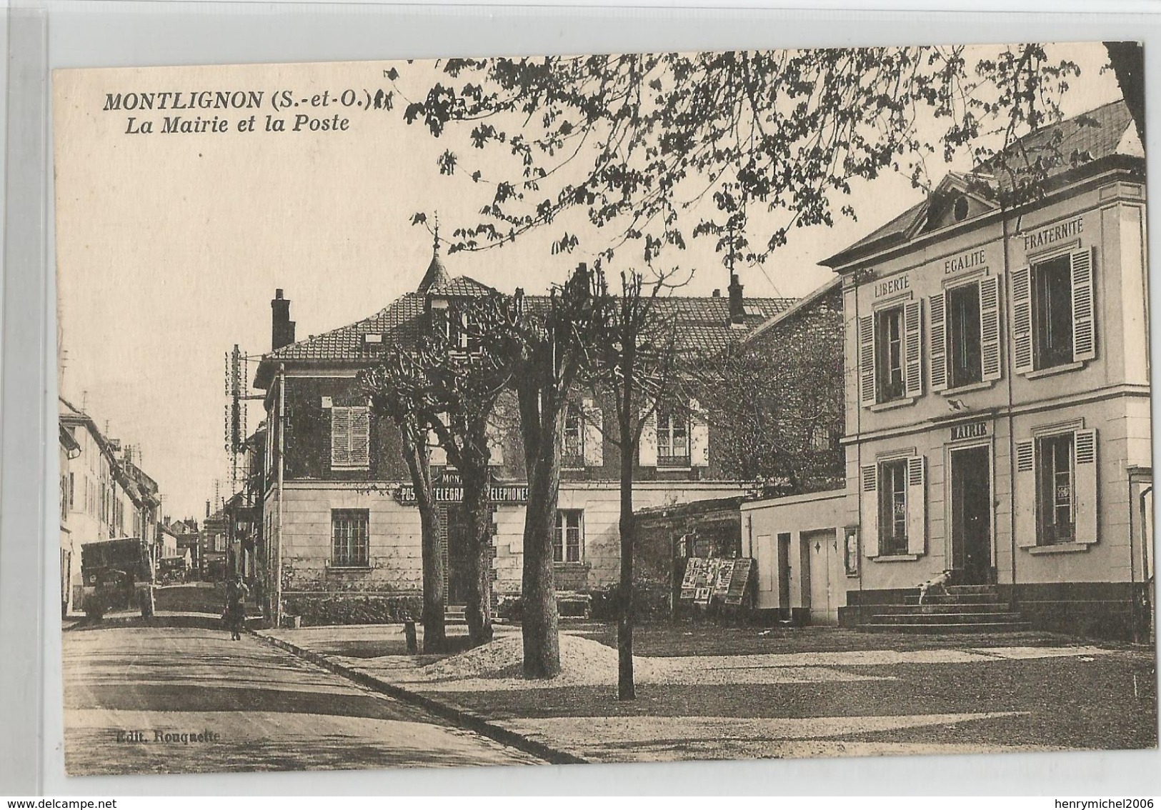 95 - Val D'oise - Montlignon La Mairie Et La Poste Ed Anc Etab.malcuit 41 , Faub Du Temple - Montlignon