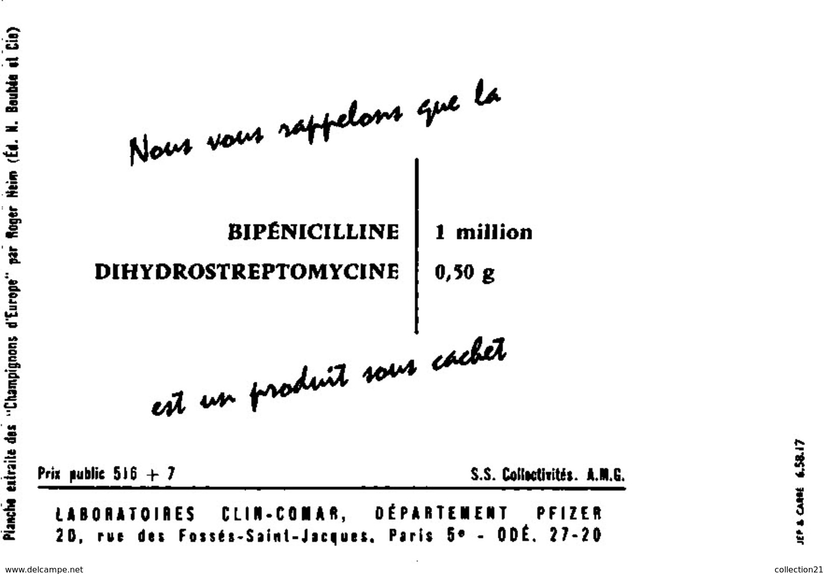 CHAMPIGNON ... PUBLICITE BIPENICILLINE .... CEPE SATAN - Pilze