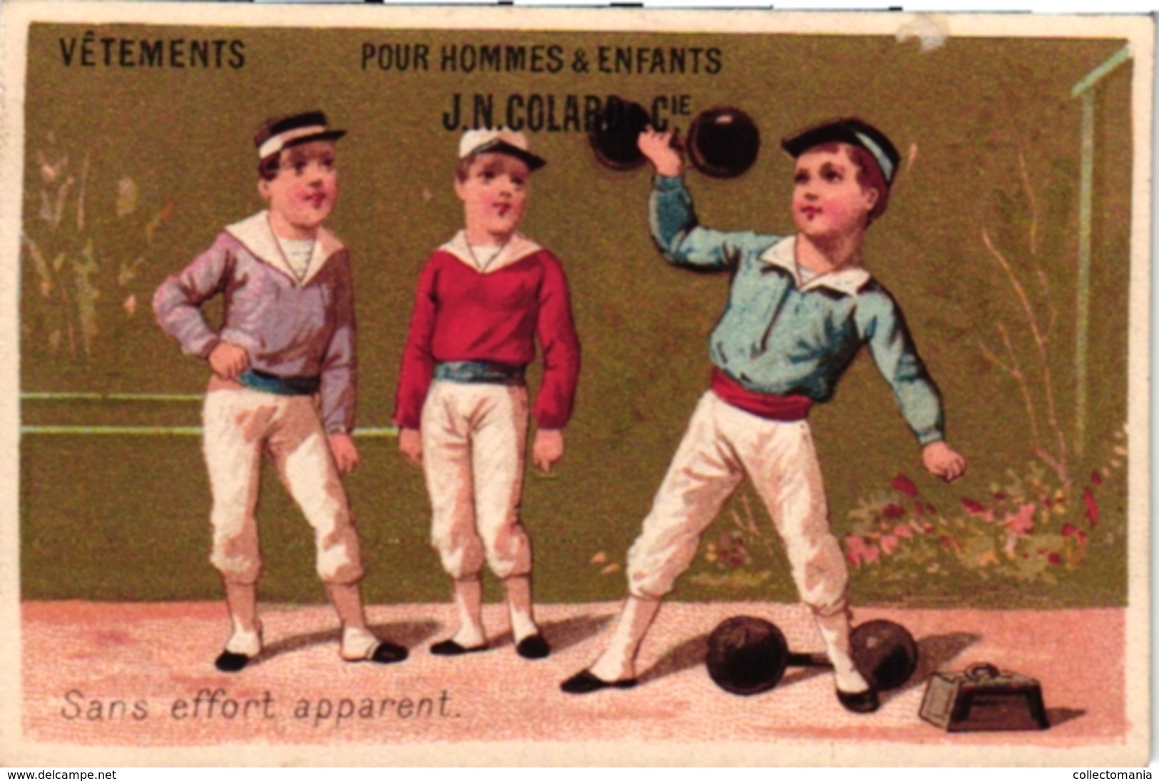 2 Cards 1899 Pub Colard  Pub Felix Potin  Weight-Lifting HALTEROPHILIE - Andere & Zonder Classificatie
