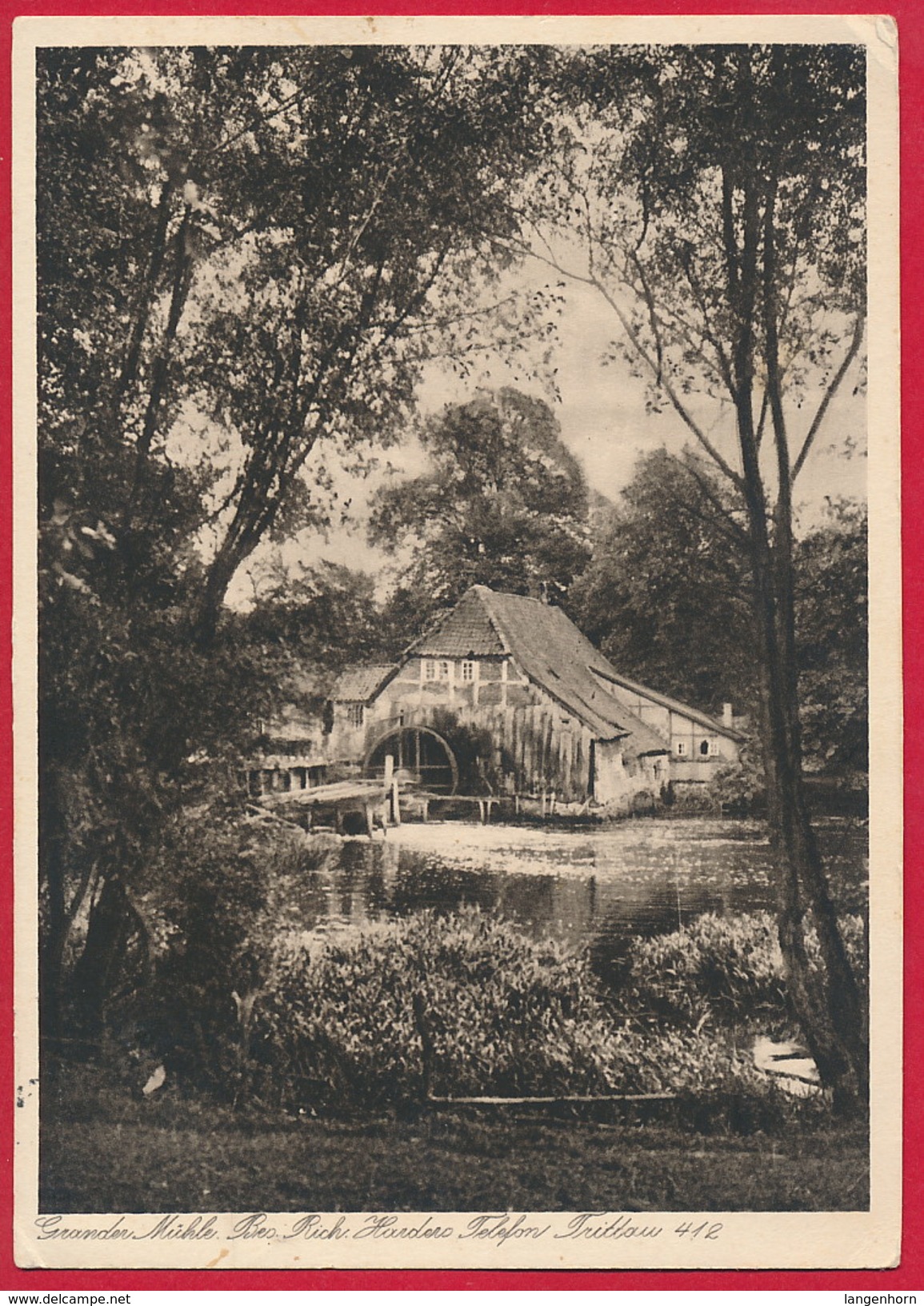 2 AK 'Grander Mühle' Bei Trittau ~ 1936 - Trittau