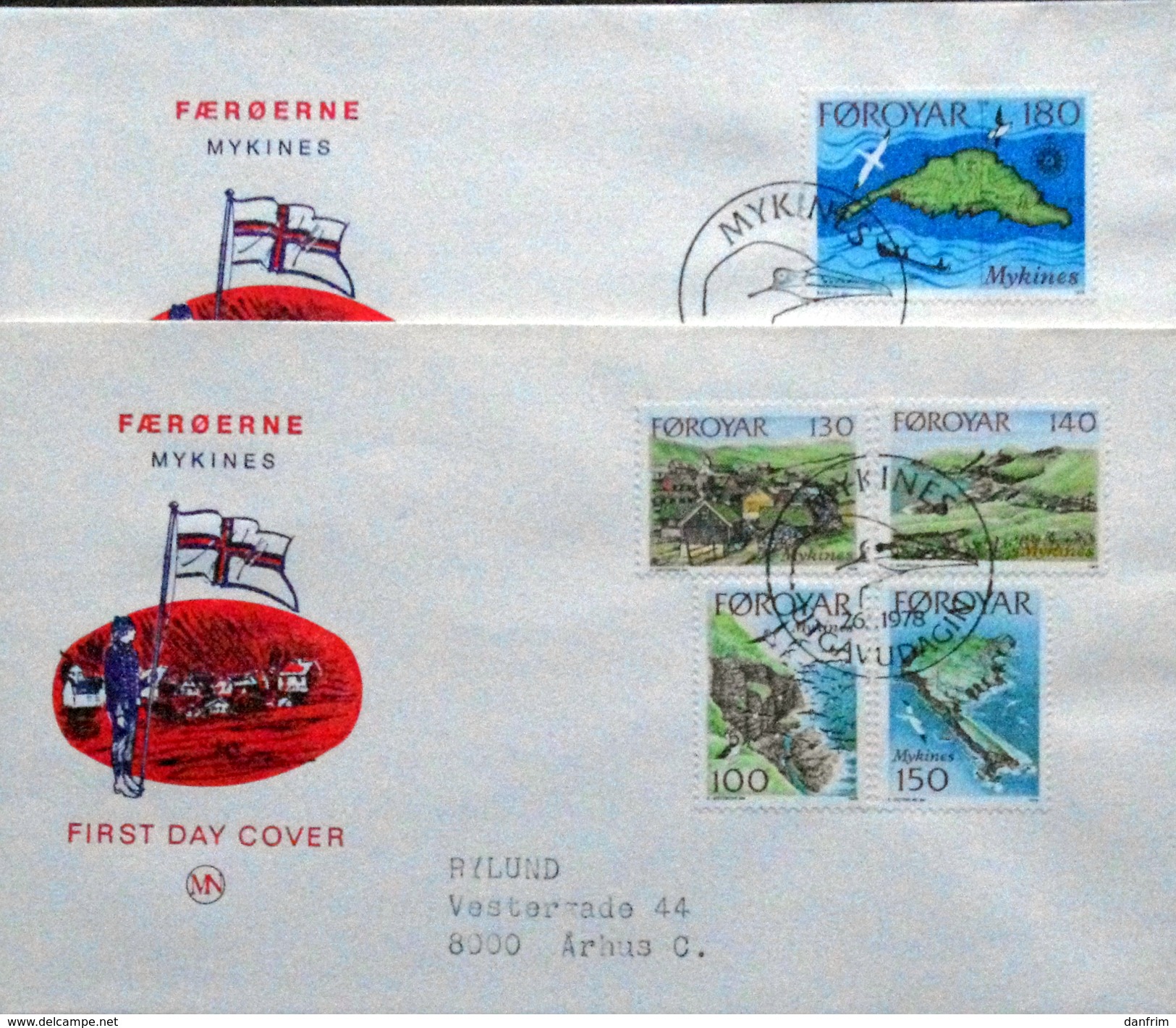 Faroe Islands  1978 Islands Of Mykines   MiNr.31-35       FDC   ( Lot  Ks ) MN COVER - Faroe Islands