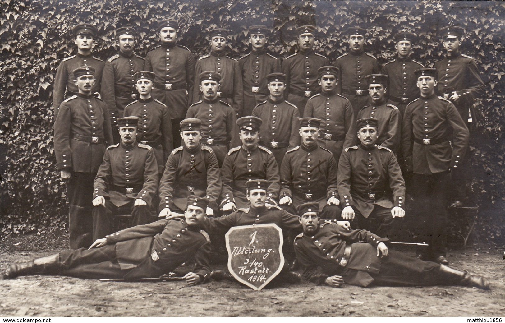 CP Photo 1914 RASTATT - Soldaten, IR 40 (A168, Ww1, Wk 1) - Rastatt