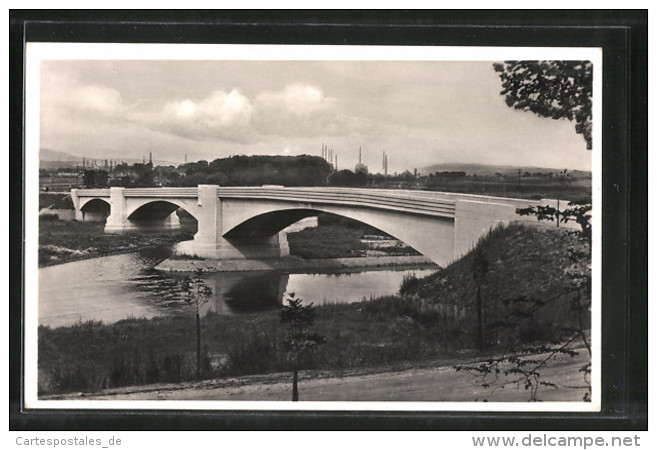 AK Dillingen, Blick Auf Die Saarbrücke - Other & Unclassified