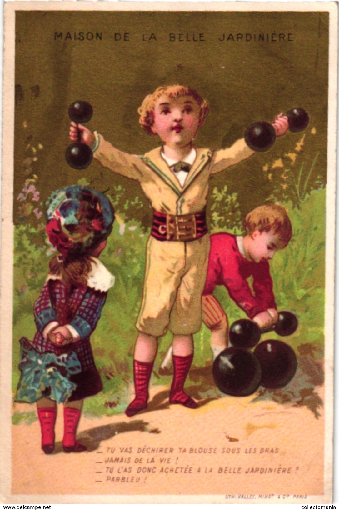 1 Card C1900  Pub  Belle JARDINIERE  Imp Vallet & Minot Paris   Weight-Lifting HALTEROPHILIE - Sonstige & Ohne Zuordnung