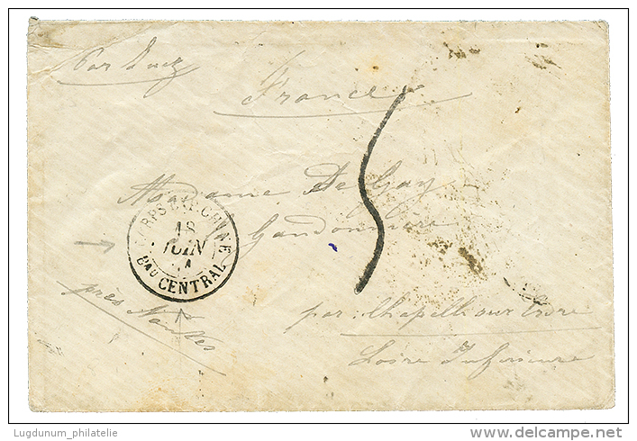 CHINA - FRENCH EXPEDITION : 1861 CORPS EXP. CHINE Bau CENTRAL + "5" Tax Marking(scarce) On Envelope Via SUEZ To FRANCE. - Sonstige & Ohne Zuordnung