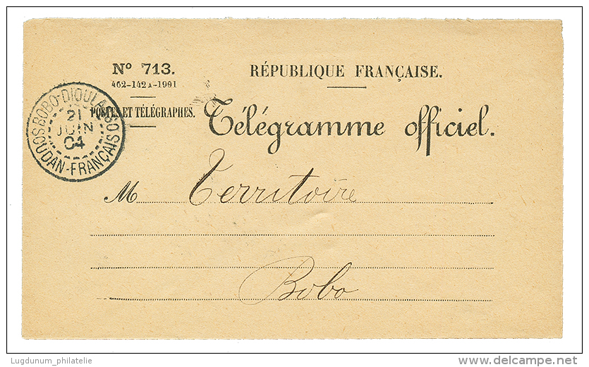 1904 BOBO DIOULASSO SOUDAN FRANCAIS Sur TELEGRAMME Pour BOBO. TB. - Autres & Non Classés