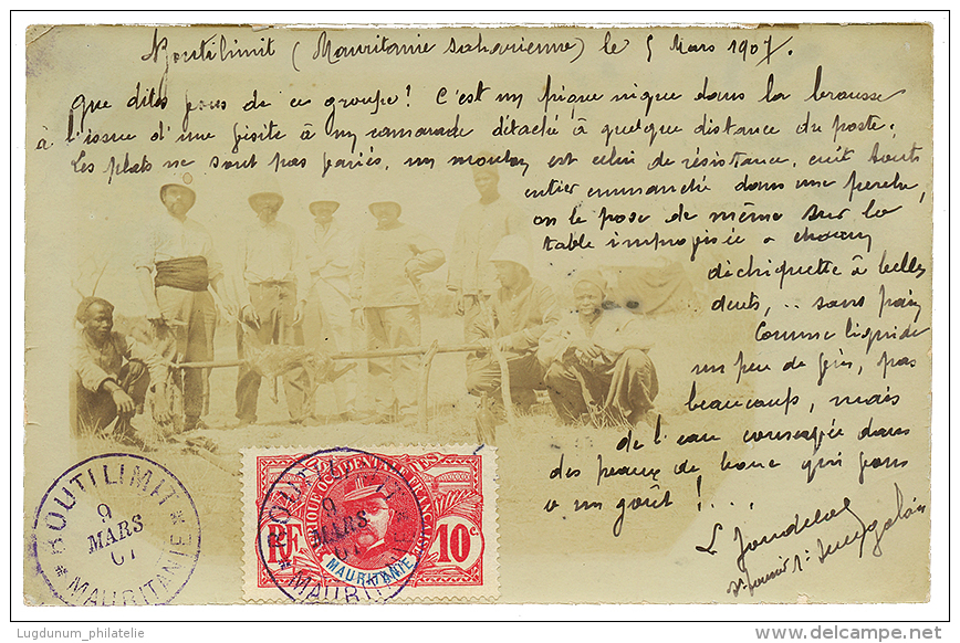 1907 10c Obl. BOUTILIMIT MAURITANIE Sur Carte (photo) Pour La FRANCE. TB. - Other & Unclassified