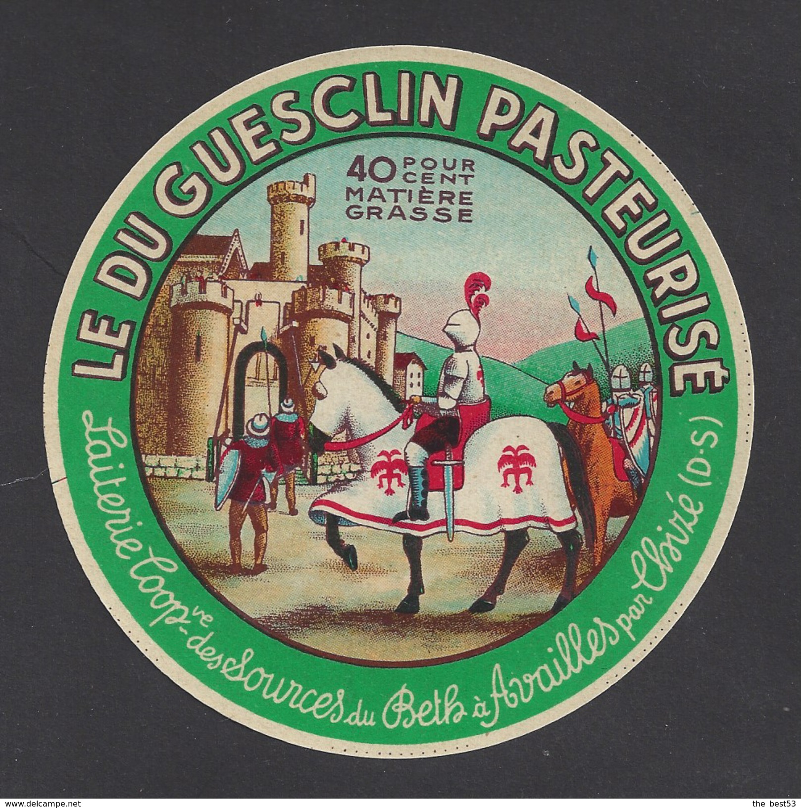 Etiquette De Fromage  -  Le Du Guesclin  -  Lait. Coop. Des Sources Du Betz  à  Availles   (79) - Cheese