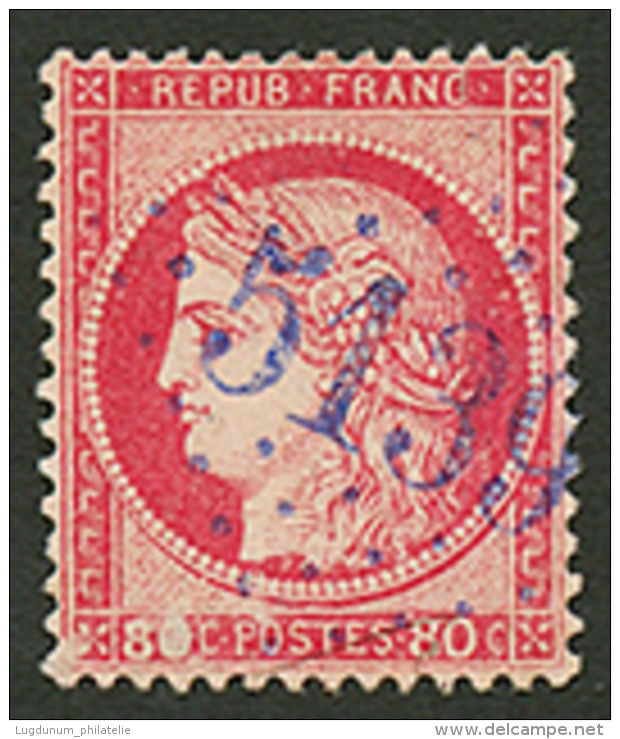 KUSTENDJE : 80c CERES Obl. GC 5139 En Bleu. Tr&eacute;s L&eacute;ger Aminci. Frappe Superbe De Ce Cachet RARE. Cote 850& - Sonstige & Ohne Zuordnung