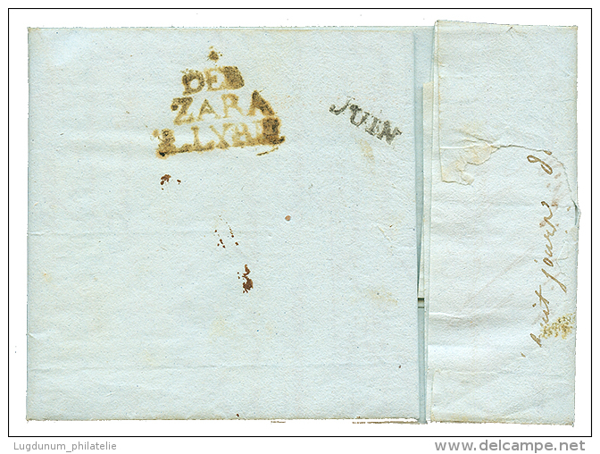 "CAMP De FIGUERE (ESPAGNE) " : 1811 Cachet Rarissime DEB. ZARA ILLYRIE Au Verso D'une Lettre Avec Texte Dat&eacute; "CAM - Sonstige & Ohne Zuordnung