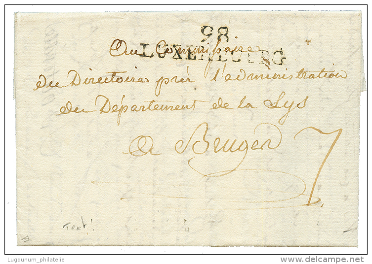 An 4 98 LUXEMBOURG Sur Lettre Avec Magnifique Vignette Illustr&eacute;e Du LUXEMBOURG Pour BRUGES. TB. - Otros & Sin Clasificación