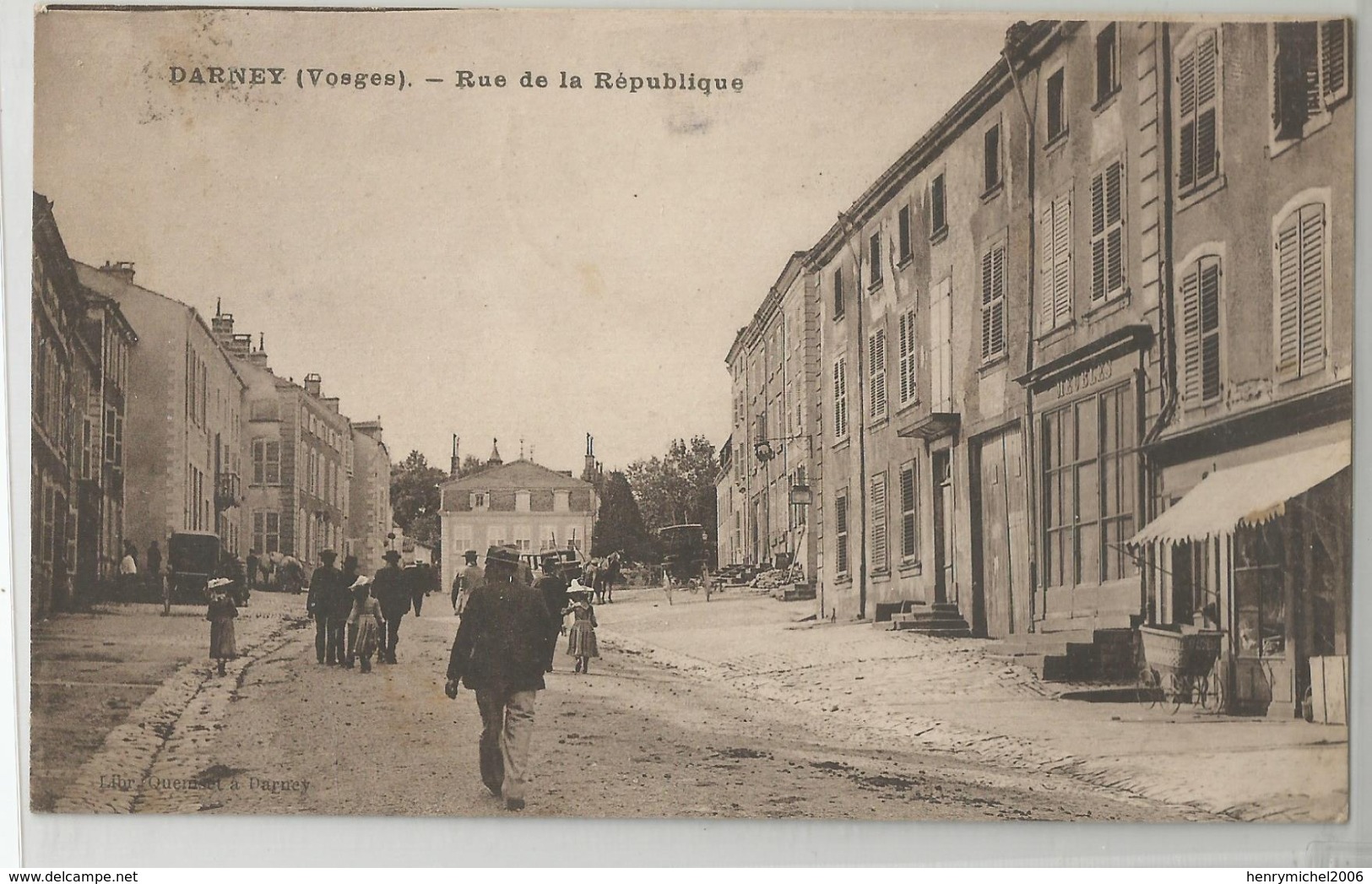 88 Vosges - Darney Rue De La République Animée 1930 - Darney
