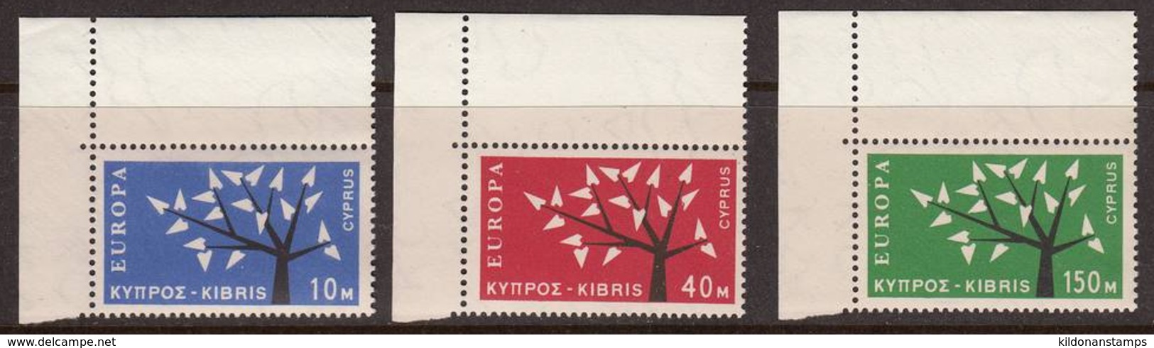 Cyprus 1963 Europa, Mint No Hinge, Sc# 219-221 - Unused Stamps