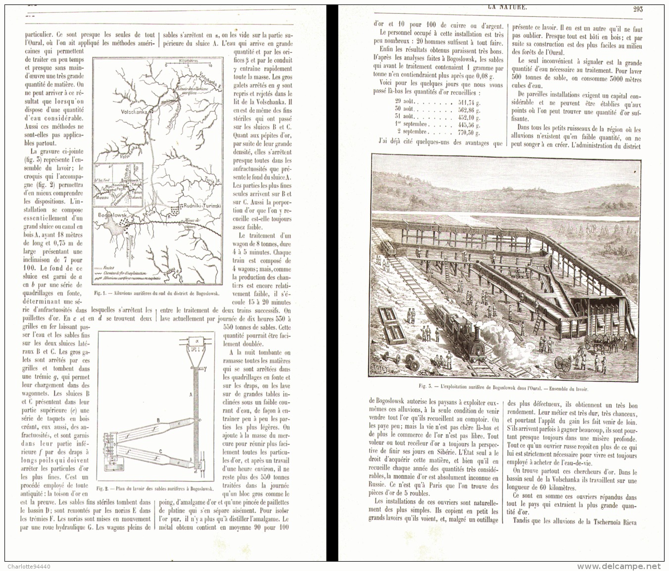 LES EXPLOITATIONS AURIFERES Du District De BOGOSLOWSK ( OURAL )   1889 - Otros & Sin Clasificación