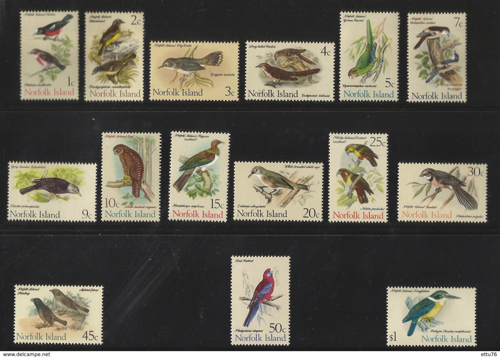 NORFOLK  ISLAND  1970  BIRDS  SET   MNH - Otros & Sin Clasificación