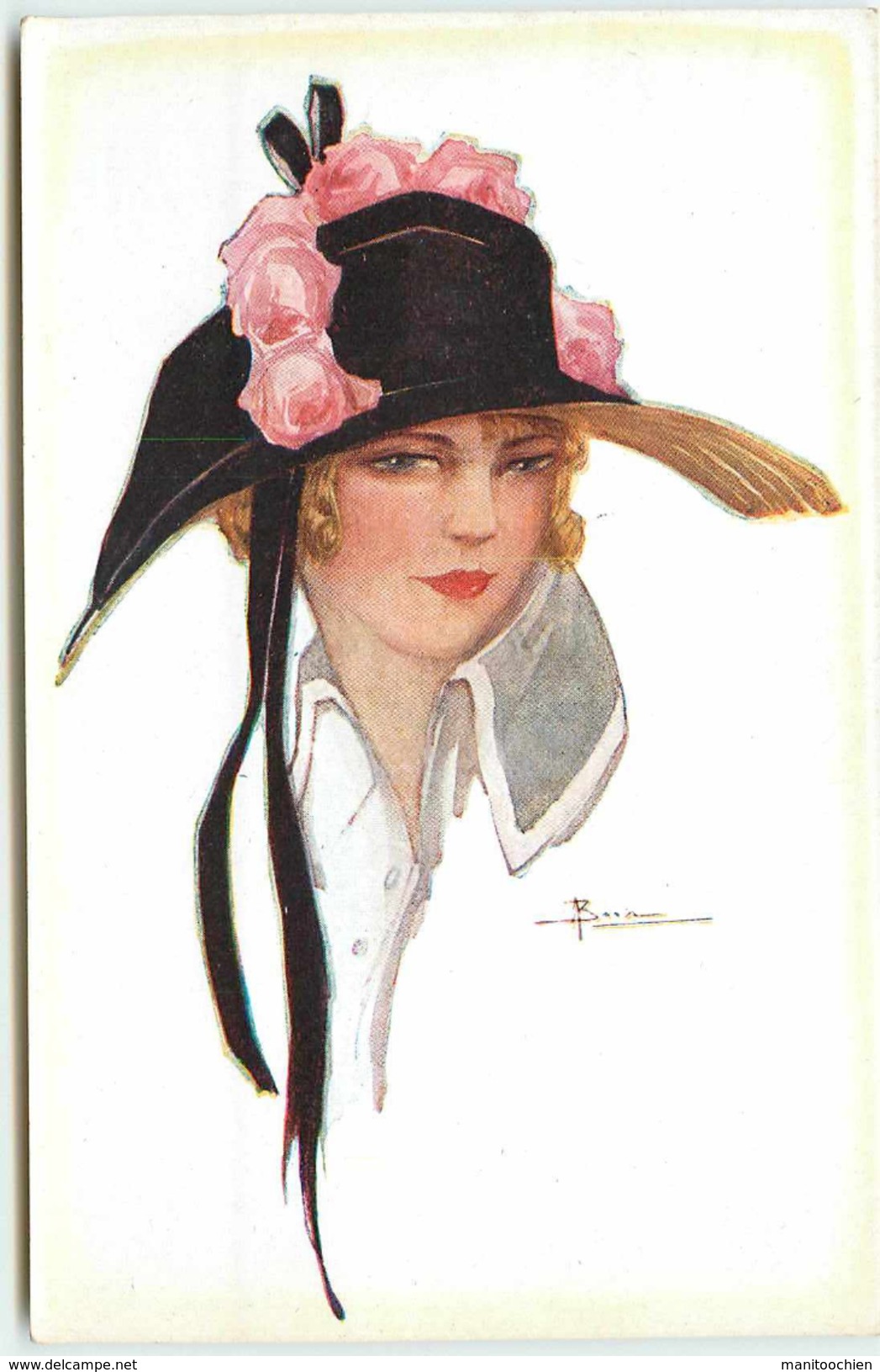 PAR BUSI FEMME EN CHAPEAU FLEURI - Busi, Adolfo