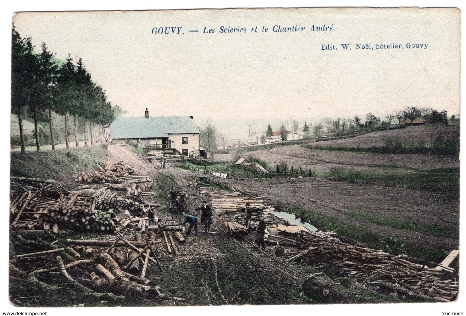 6 - GOUVY - Les Scieries Et Le Chantier André * En Couleurs* RRR - Gouvy