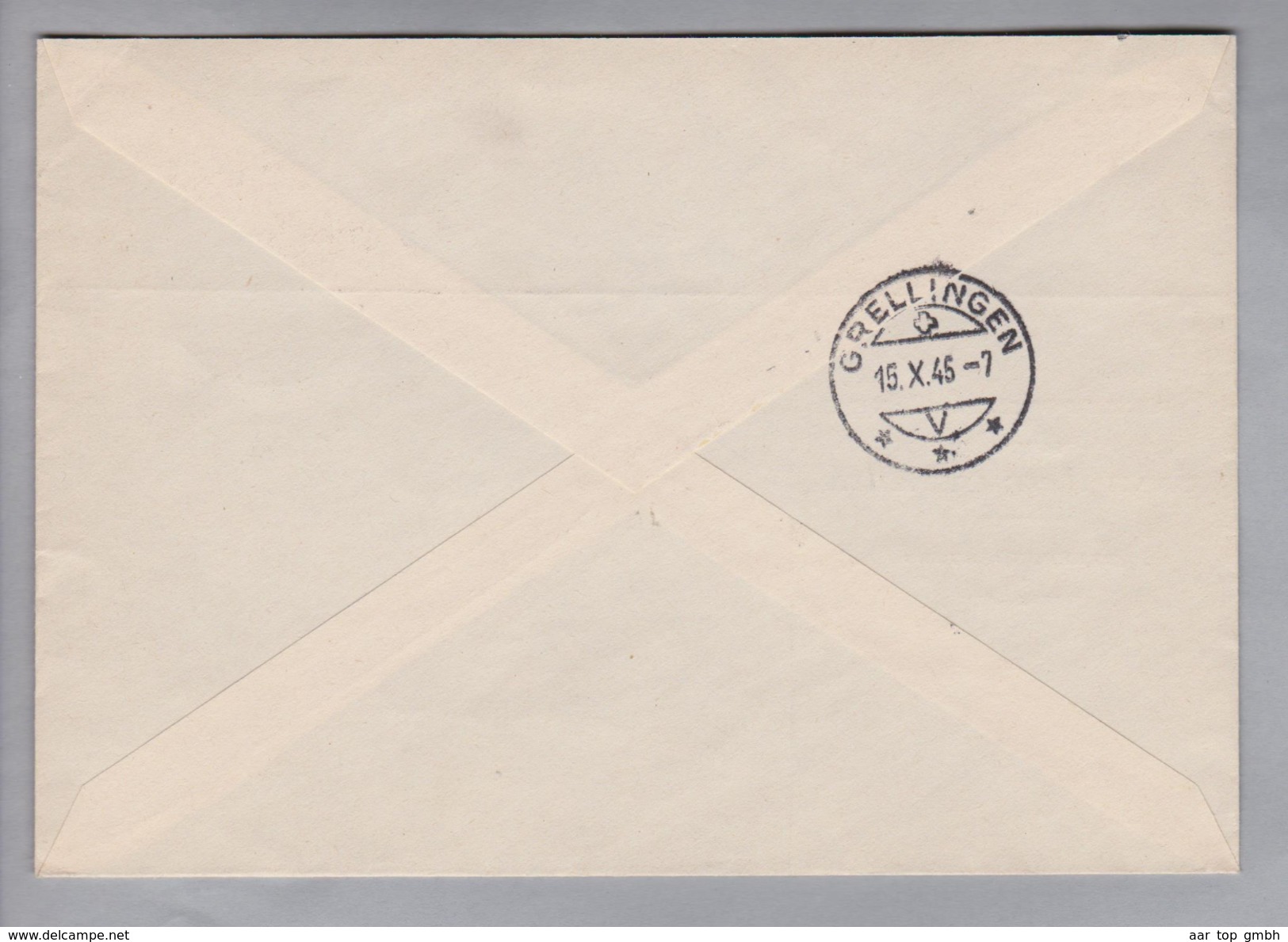 Campione 1945-10-12 R-Brief Nach Grellingen - Ortsausgaben/Autonome A.