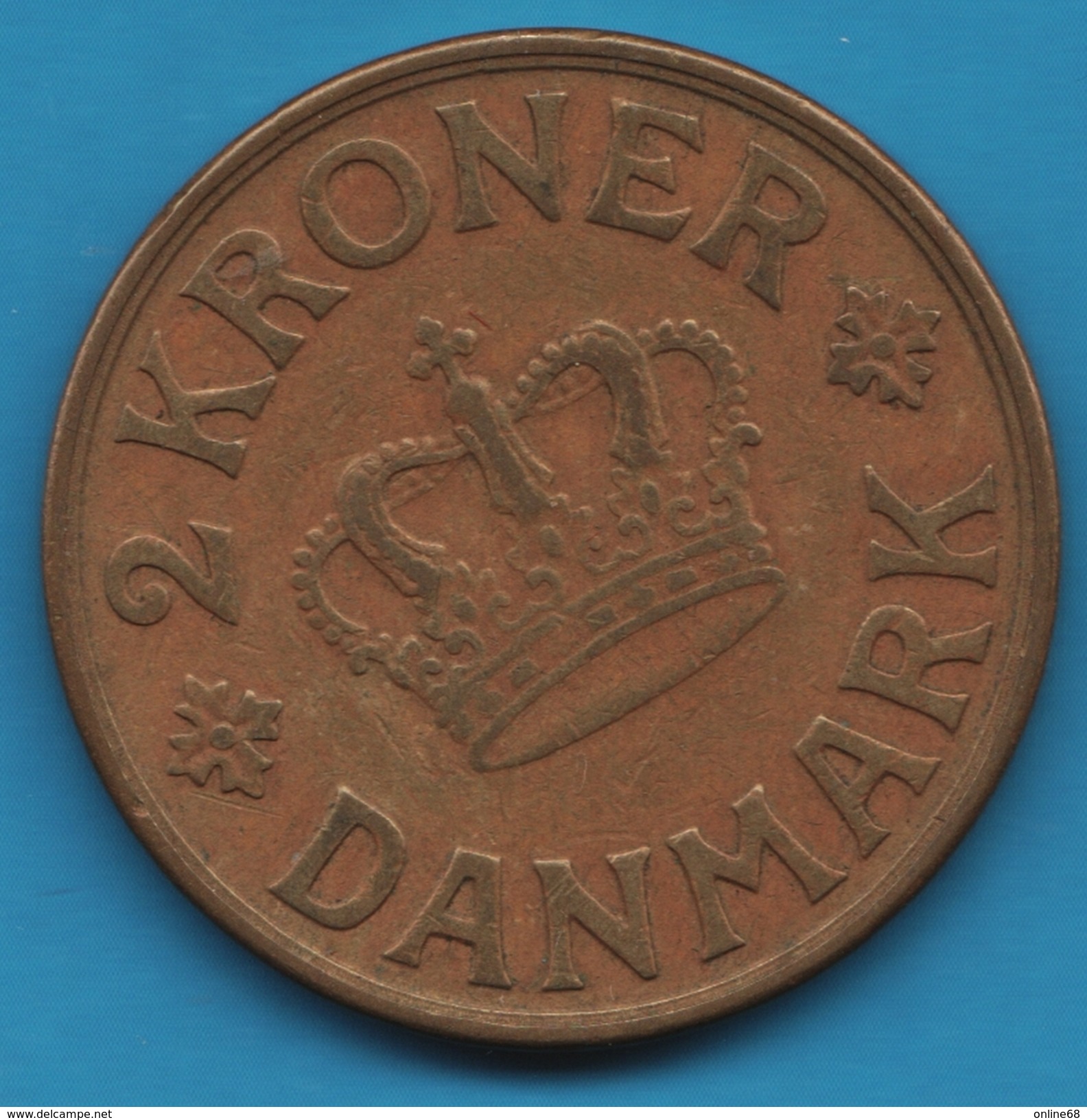 DANMARK 2 KRONER 1940 Christian X KM# 825 - Danemark