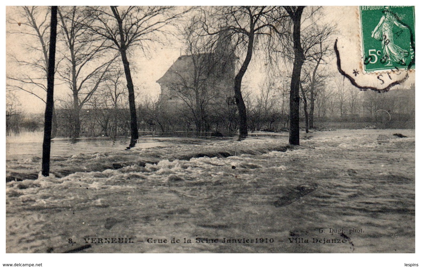 78 - VERNEUIL -- Crue De La Seine Janvier 1910 - Villa Dejanzé - Verneuil Sur Seine