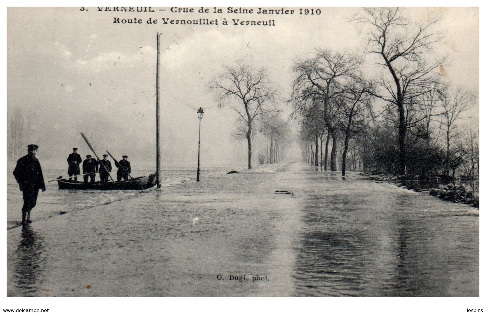 78 - VERNEUIL -- Crue De La Seine Janvier 1910 - Route De Vernouillet à... - Verneuil Sur Seine