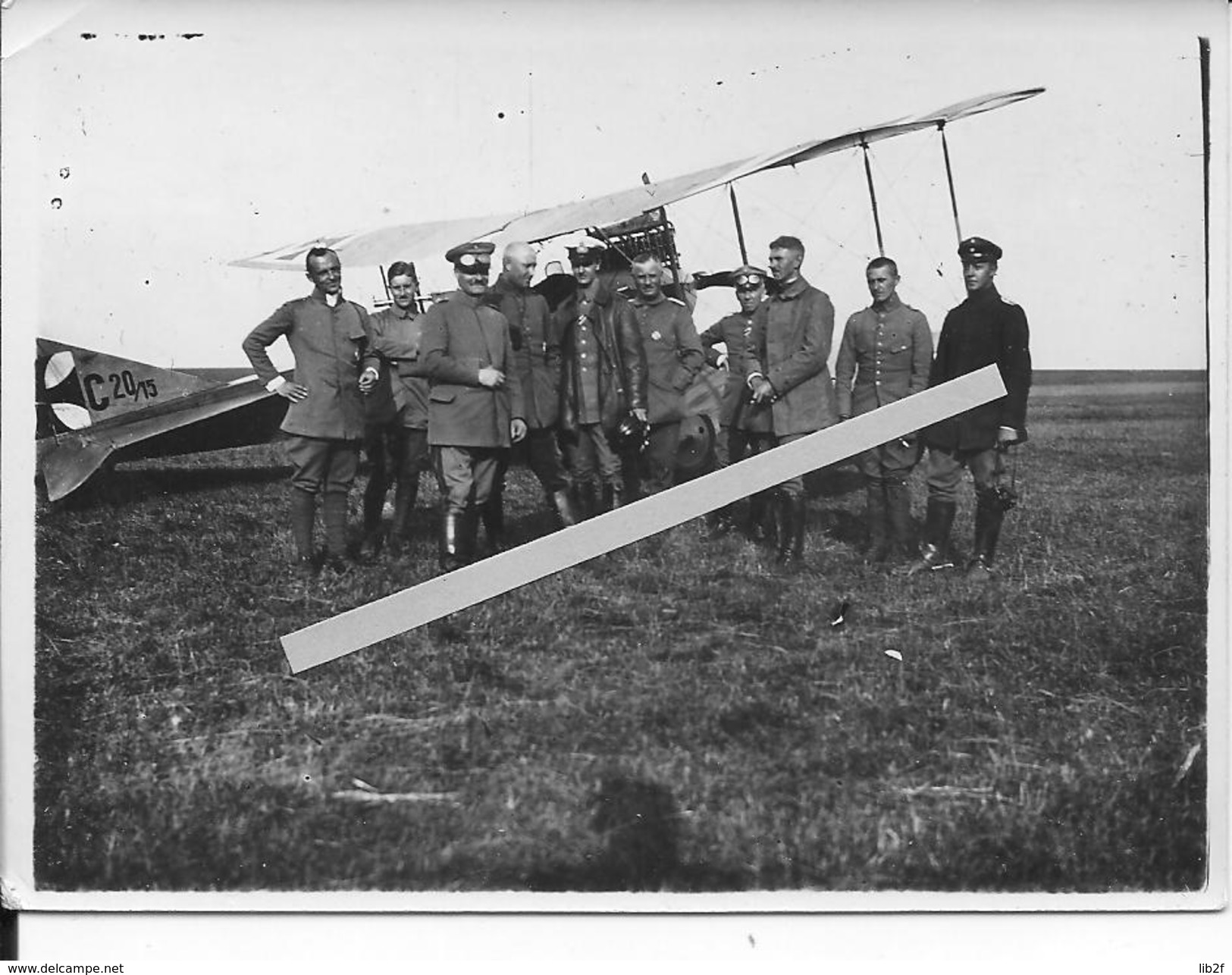 Aviation Bavaroise Escadrille 20/15 Avion Albatros C III Avec Ses Pilotes Et Observateurs 1 Photo 1914-1918 14-18 Ww1 - Guerre, Militaire