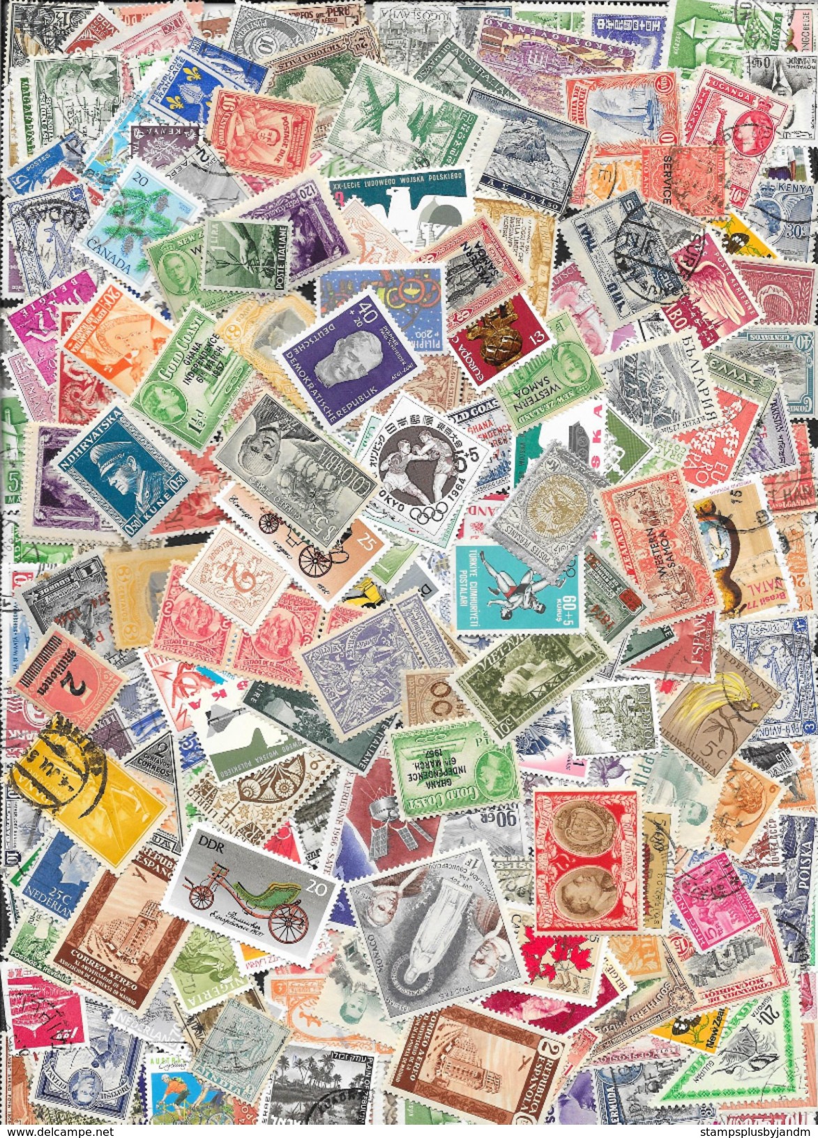 WORLDWIDE Unused/Used Stamps By The 4 Ounce Lot! Huge Variety & Value!! - Alla Rinfusa (min 1000 Francobolli)