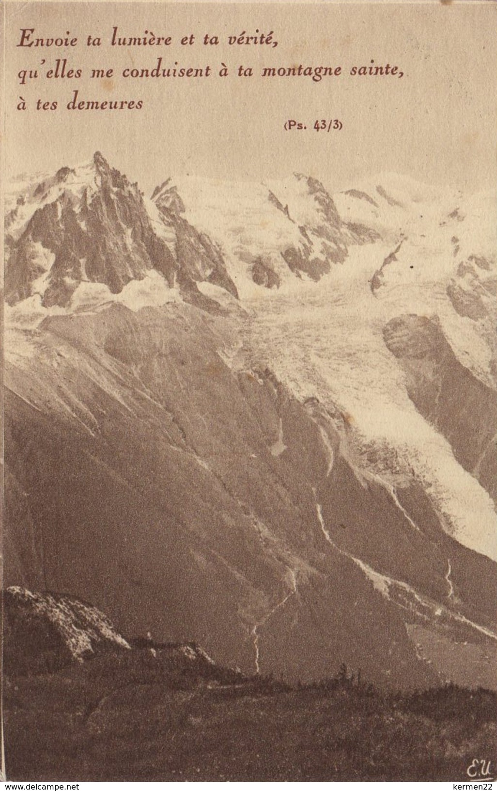 CPA 74 ALPES FRANCAISES VALLEE DE CHAMONIX AIGUILLE DU MIDI MONT BLANC ET GLACIER DES BOSSONS - Chamonix-Mont-Blanc