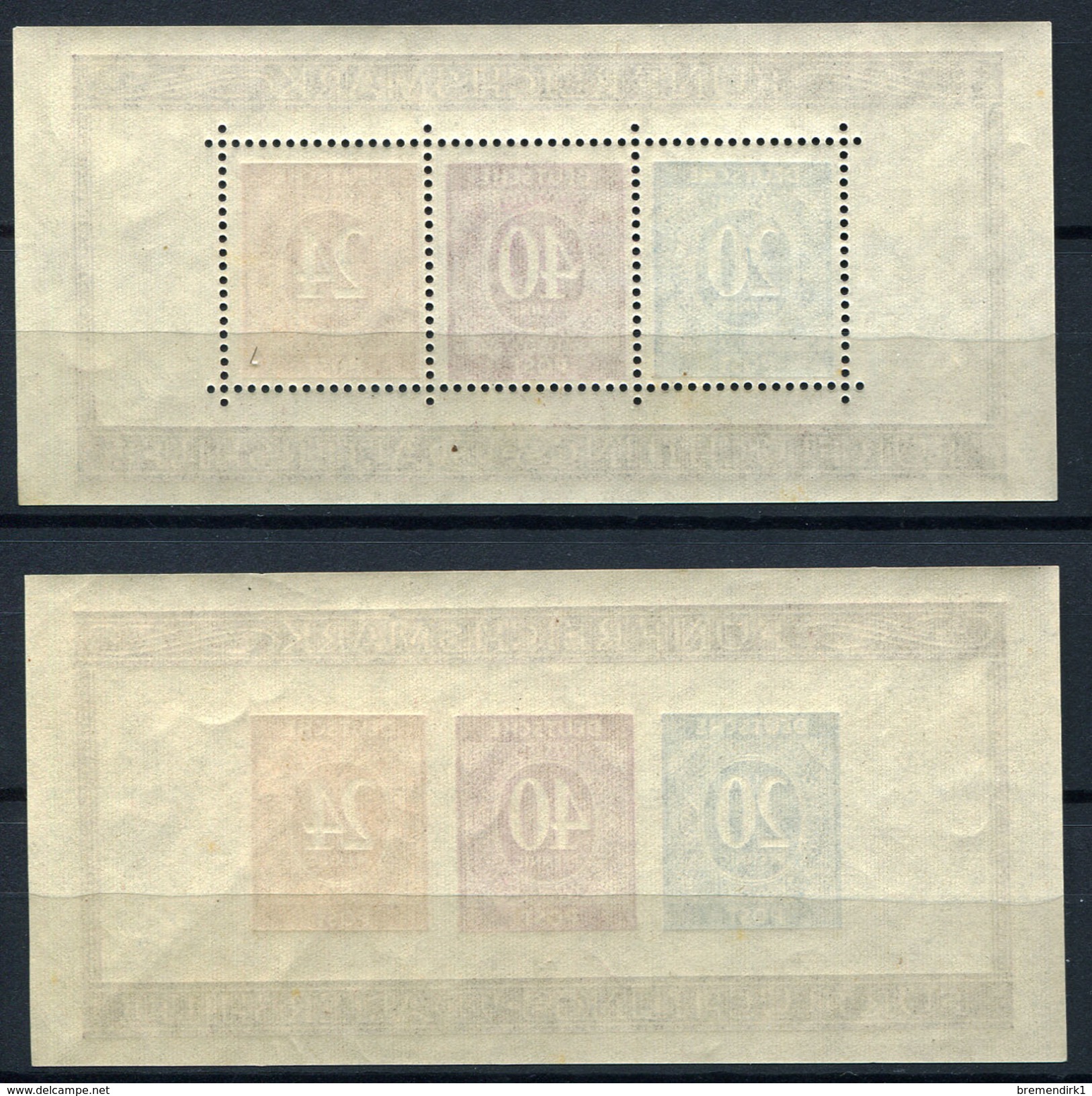 33738) ALL. BESETZUNG Block 12 A+B Postfrisch Aus 1946, 120.- &euro; - Sonstige & Ohne Zuordnung