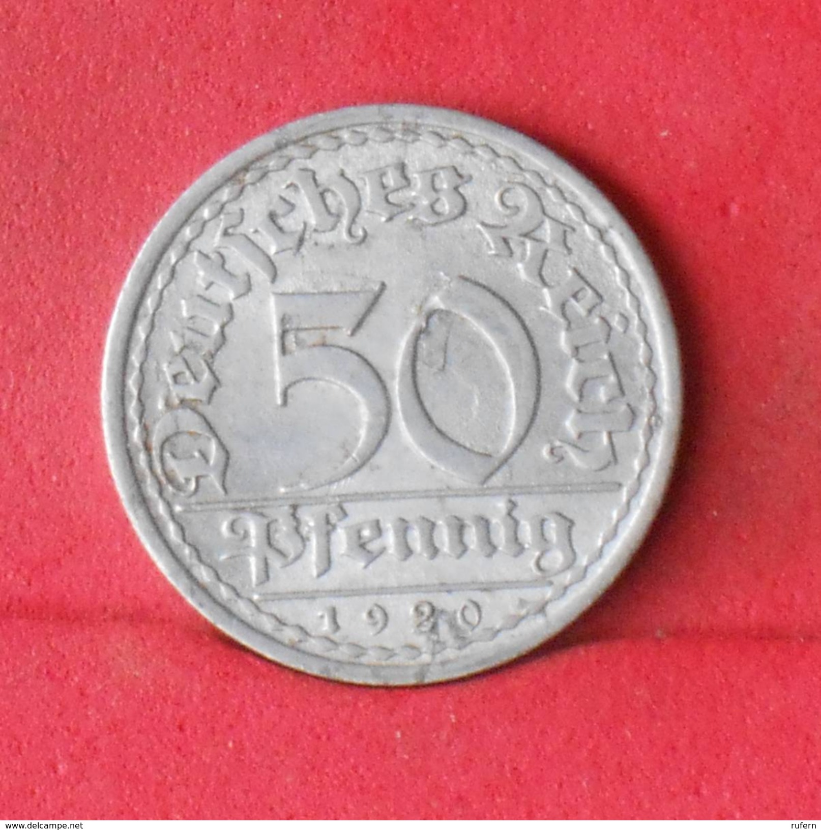 GERMANY 50 PFENING 1920 A -    KM# 27 - (Nº17977) - 50 Rentenpfennig & 50 Reichspfennig