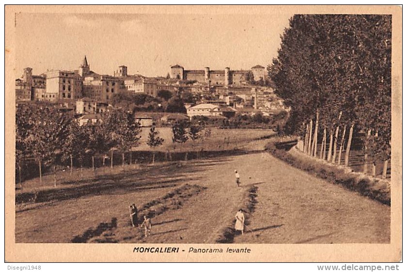 06676 "MONCALIERI (TO) - PANORAMA LEVANTE" ANIMATA. FIENAGIONE. CART. ILL. ORIG. NON SPED. - Moncalieri