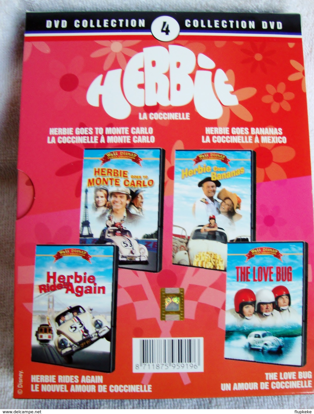 Dvd Zone 2 La Coccinelle Herbie Le Coffret Collection 4 Dvd Disney Dvd Vf+Vost Fr&Ned - Comedy