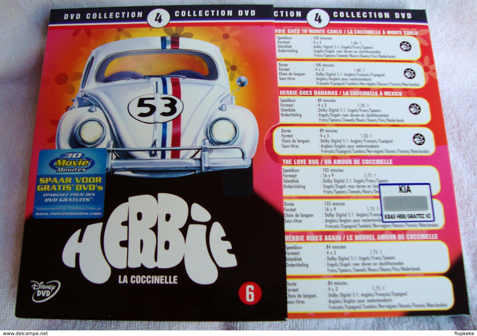 Dvd Zone 2 La Coccinelle Herbie Le Coffret Collection 4 Dvd Disney Dvd Vf+Vost Fr&Ned - Comedy